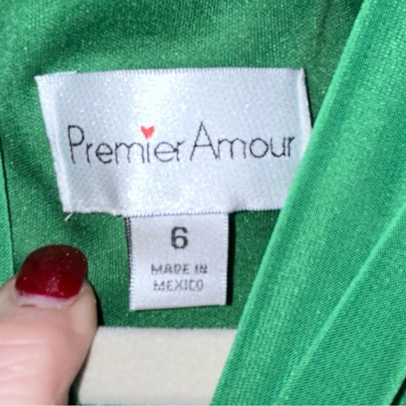 Premier amour Green maxi Christmas Holiday party  Dress Size 6 club party NWOT 5 - Picture 6 of 9
